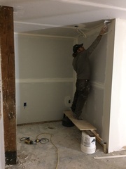 Alcove being taped