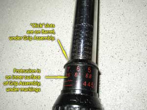 Click-slot markings
