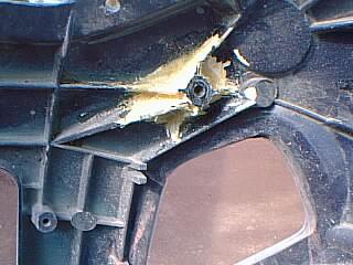 Mounting boss repaired