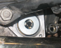 Filter and shim in place